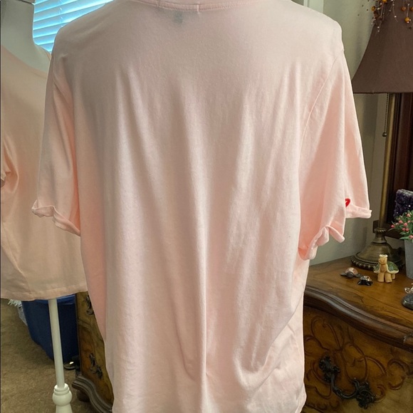 NYDJ Pink Relaxed Short Sleeve Tee - Picture 4 of 11
